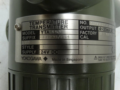 YOKOGAWA YTA110-EA2DB/FU1/D