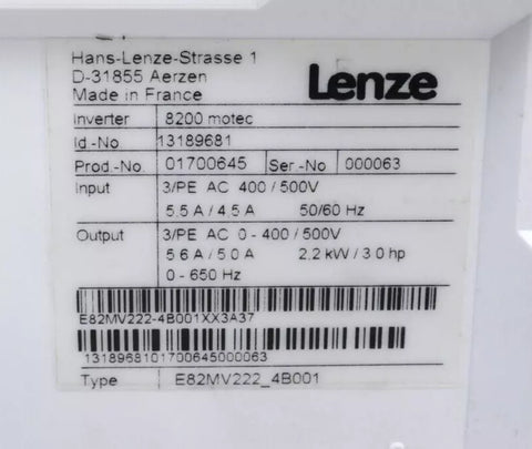 Lenze E82MV222_4B001