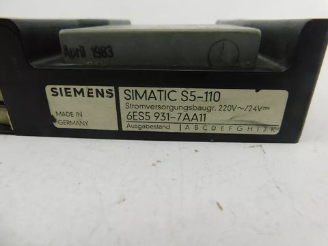 SIEMENS 6ES5 931-7AA 11