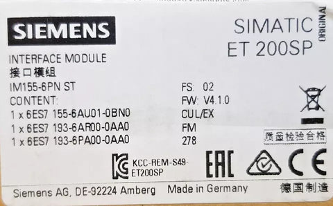 SIEMENS 6ES7155-6AA01-0BN0