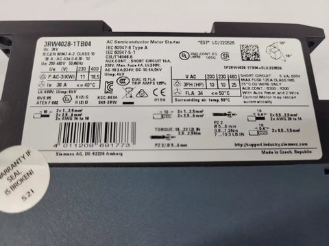 Siemens  3RW4028-1TB04