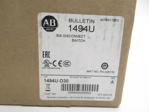 ALLEN BRADLEY 1494U-D30