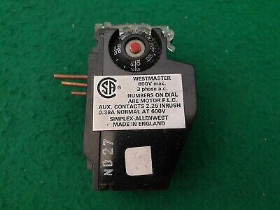 ALLENWEST ELECTRICAL LIMITED WEST MASTER  IEC 292 BS 4941 600V 3 Phase a.c