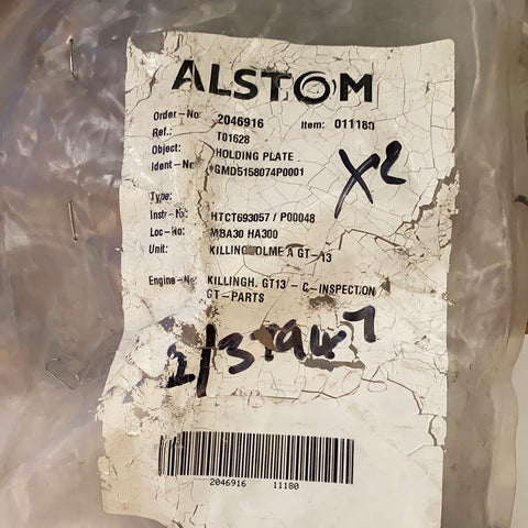 ALSTOM HOLDING PLATE 2/37947 BS 2206