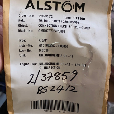 ALSTOM CONNECTION PIECE ISO 228-G 3/8A R 3/8"  GMDO727324P0001