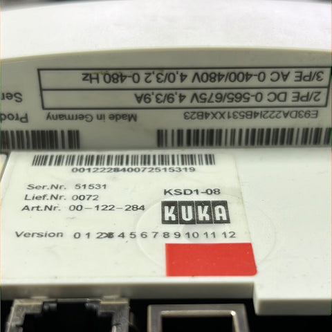 KUKA KSD1-08 / E93DA22214B531 / 00-122-284