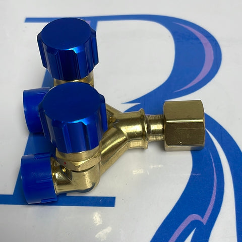 ARGON Y-PIECE DOUBLE OUTLET VALVE