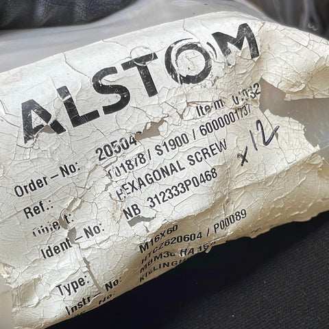 ALSTOM M16.60 HEXAGONAL SCREW