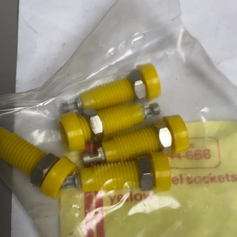 RS 4mm panel sockets yellow