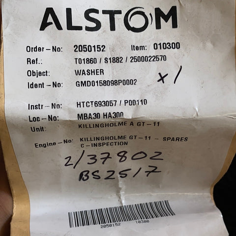 ALSTOM WASHER GMDO158098P0002 2/37802 BS2517