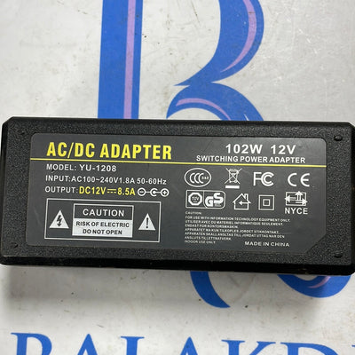 YU-1208 102W 12V SWITCHING POWER ADAPTER