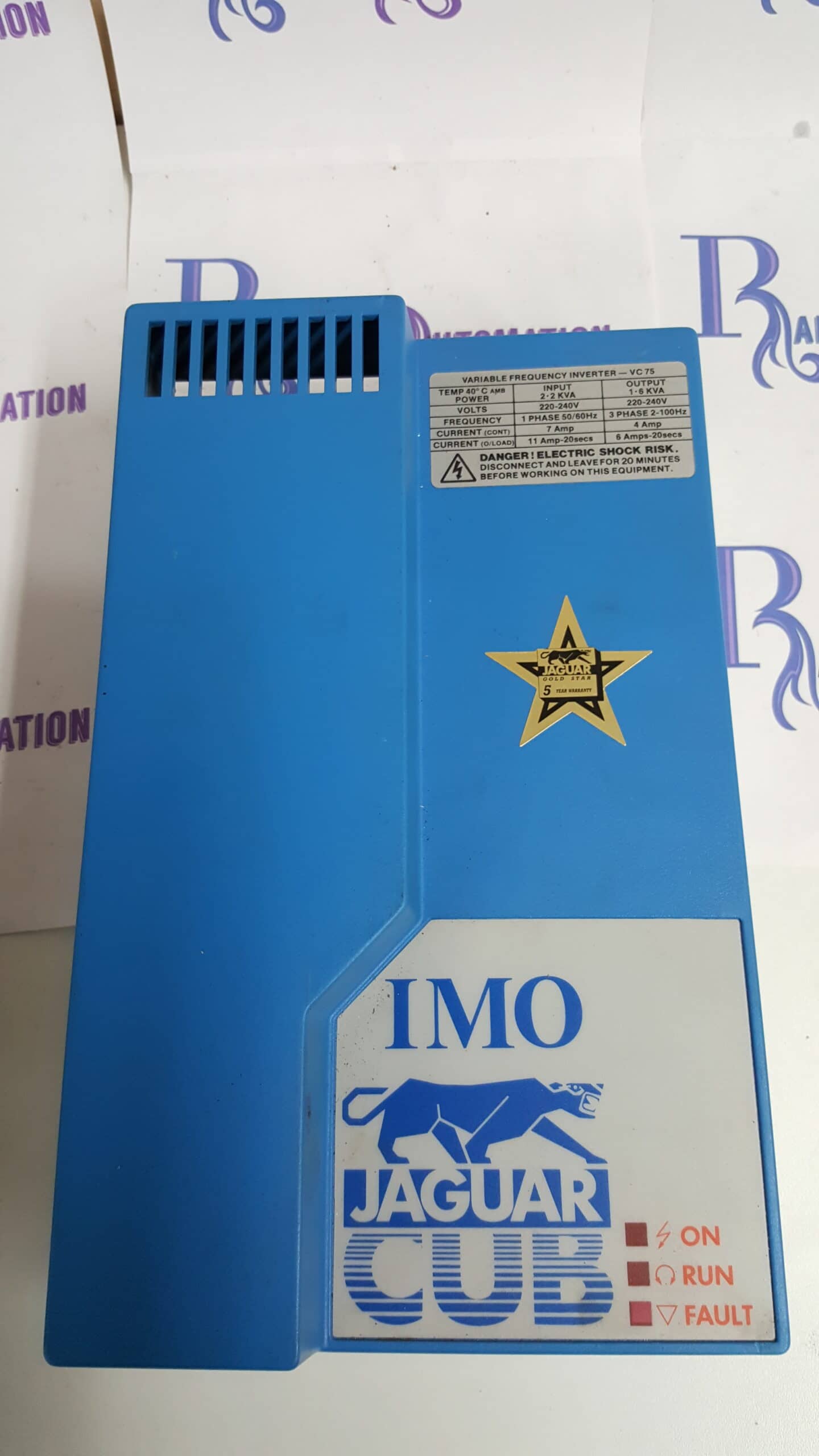 Jaguar / IMO cub Variable frequency inverter VC 75 estimated retail price £920-0