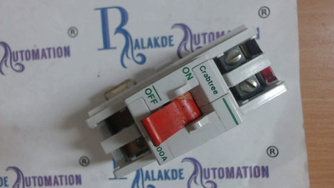 CRABTREE 100A MISSING nEUTRAL BAR DOUBLE POLE SB6000 POLESTAR 100A AC22 -0