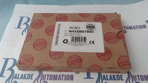 WYLEX NHXSBS1B40 B TYPE RCBO 40A new in box-0